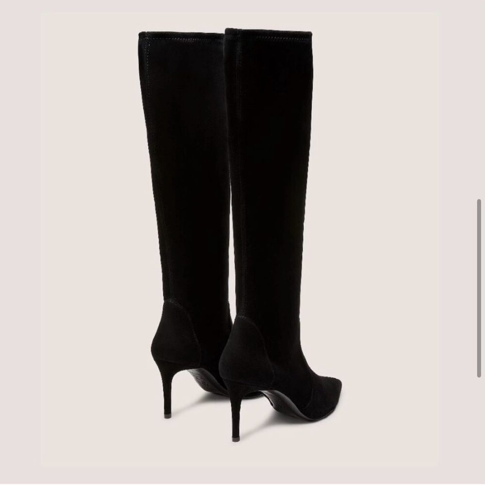 STEWART WEITZMAN DEMI 75 BLACK SUEDE BOOTS SIZE 6.5